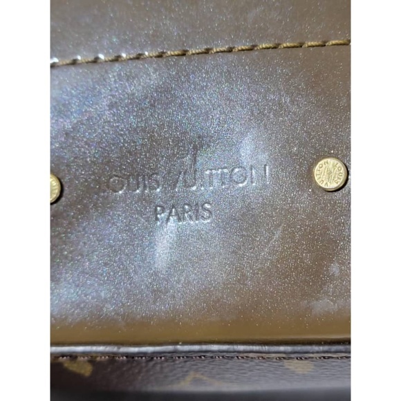 Authentic LOUIS VUITTON Monogram Coated Canvas And Vert Bronze Vernis Ho… - Picture 10 of 16